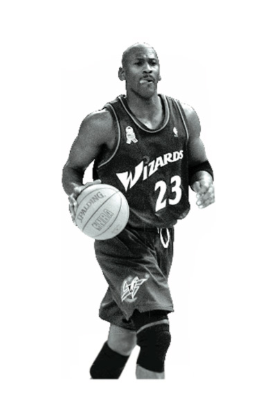 Michael Jordan in wizards jersey