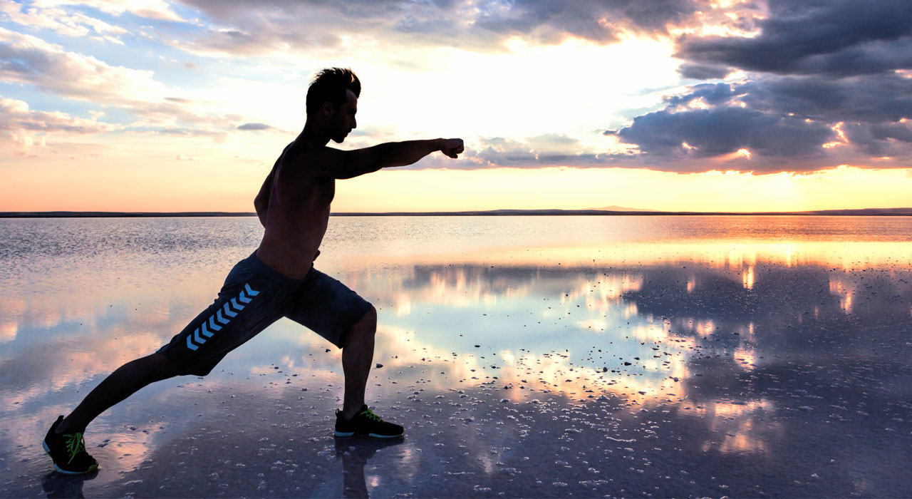 Boxing yoga workout