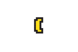 pixelated banana