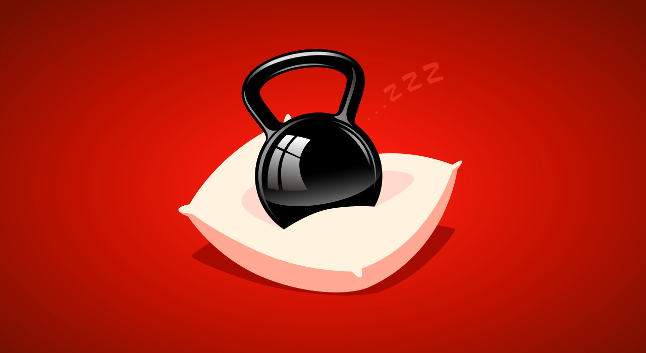 animation of a kettlebell on a cushion