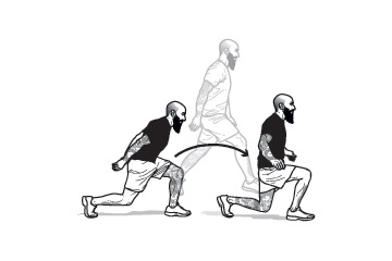 animated calisthenics jump lunge workout