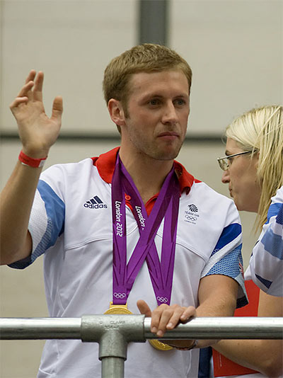 james kenny celebrating his gold medals