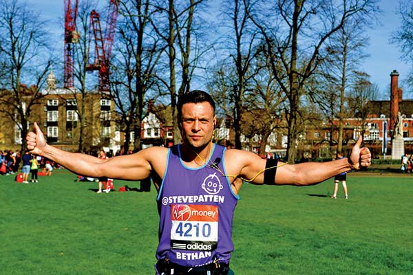 steve paten after running the london marathon