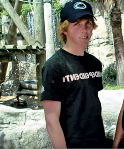 young nick bare with black cap and t shirt