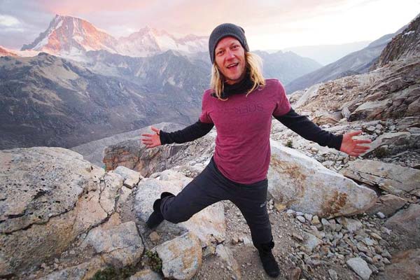 jukka hilden at the top of a mountain