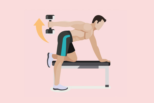 animated man performing tricep extensions