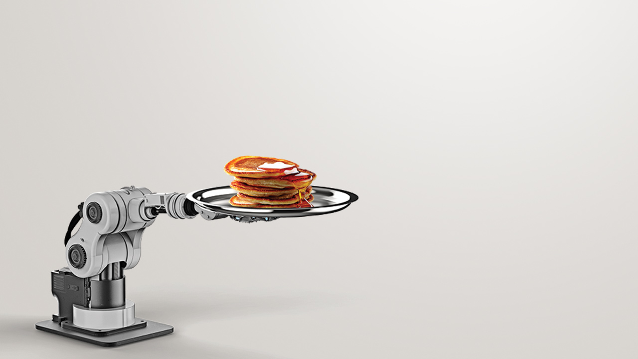 Functional foods pancakes on a tray