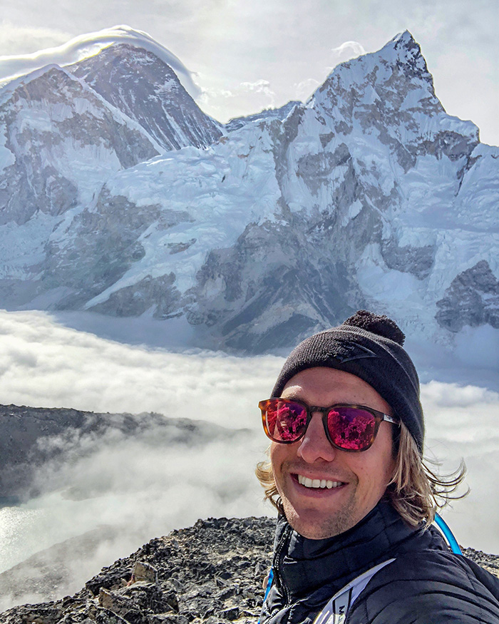 shaun stafford selfie on mount everest