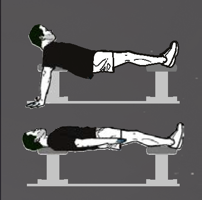 graphic of a man performing the chinese plank