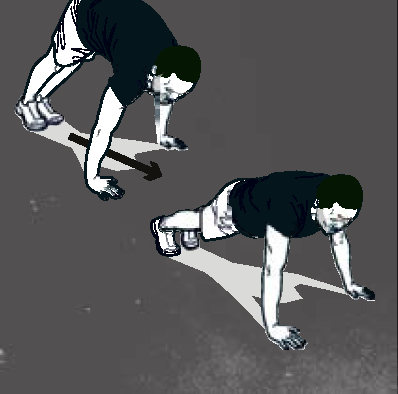 graphic of a man performing a walk out