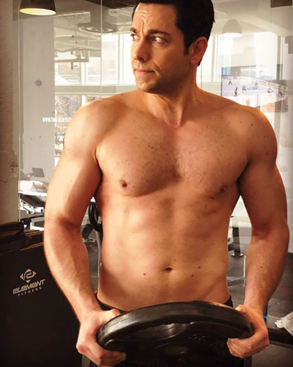 zachary levi in the gym