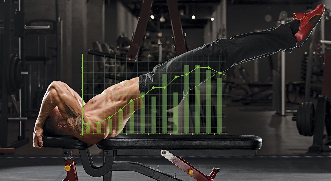 muscular man performing ab exercise